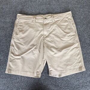 Tasc Performance Beige Bamboo Shorts Mens 36‎ (Fits 37x8.5) Casual Lightweight